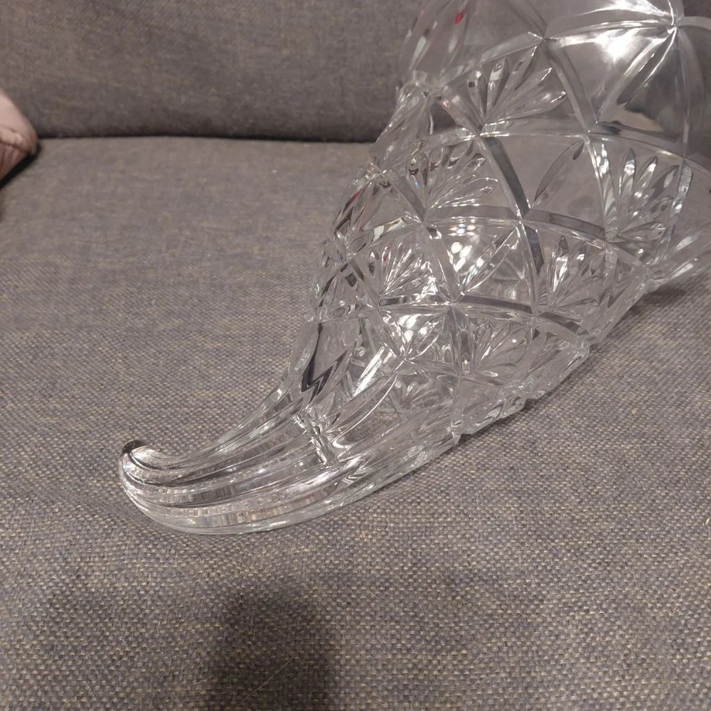 Shannon Crystal Clear Cornucopia Vase One Size